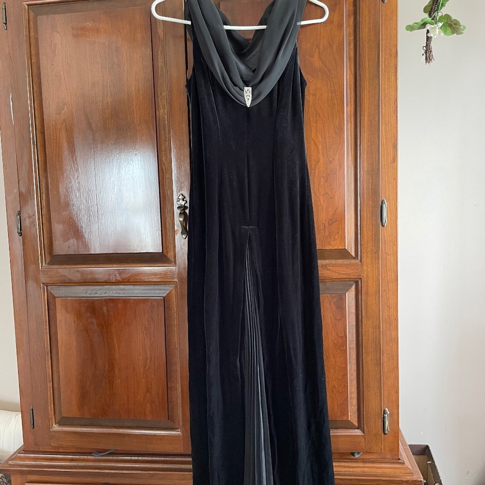 Velvet black formal dress
